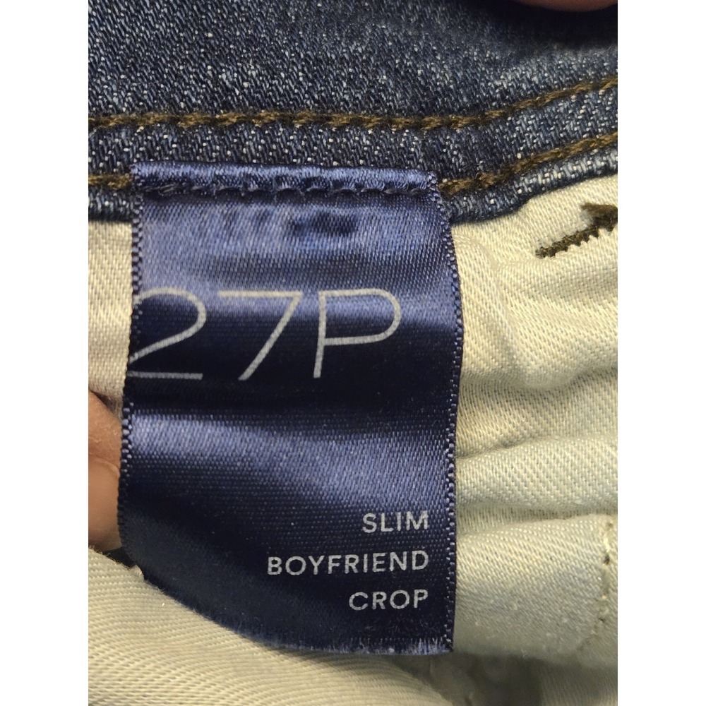 Anthropologie Pilcro Jeans Women 27 Petite Slim Boyfriend Crop Striped Side Boho - Picture 8 of 11